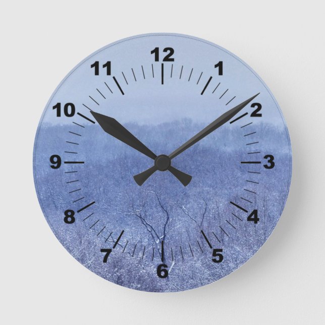 Reloj Redondo Mediano Tonos azules (Anverso)