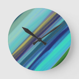 Reloj Redondo Mediano Tonos de azul del océano de aguas profundas