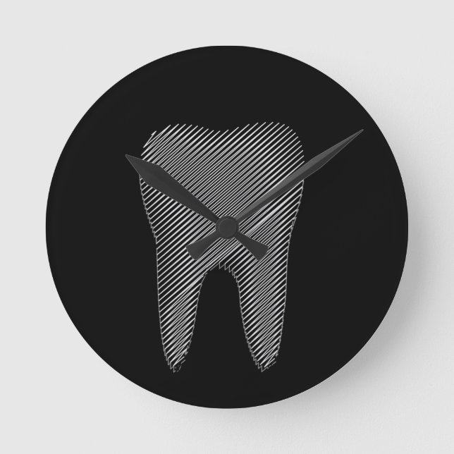 Reloj Redondo Mediano Tooth graphic for dentist (Anverso)