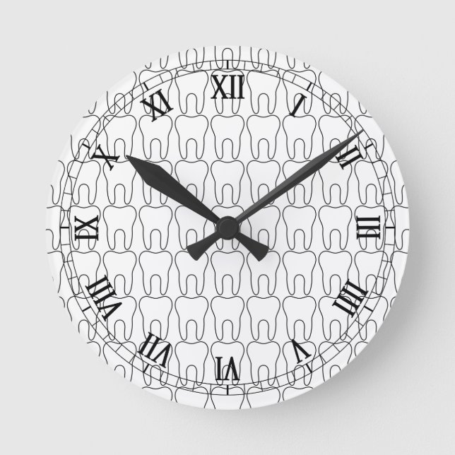 Reloj Redondo Mediano Tooth O'Clock Classic Roman Numerals (Anverso)