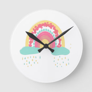 Reloj Redondo Mediano Tootsie Fruity Rainbow Round Clock