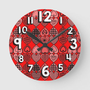 Reloj Redondo Mediano Topsy Turvy Hearts