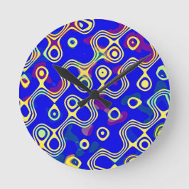 Reloj Redondo Mediano Toque amarillo