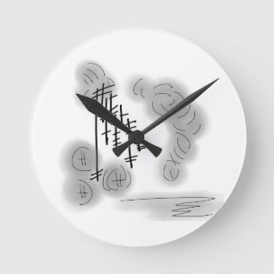 Reloj Redondo Mediano tormenta abstracta