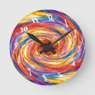 Reloj Redondo Mediano Tormenta de fuego que remolina