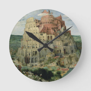 Reloj Redondo Mediano Torre de Babel, 1563 (aceite en panel)