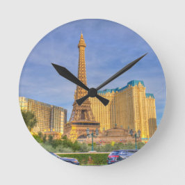 Reloj Redondo Mediano Torre Eiffel Las Vegas París Limusina Nevada