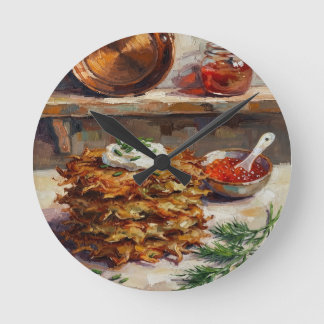 Reloj Redondo Mediano Tortitas de Patata Cocina Bodegón