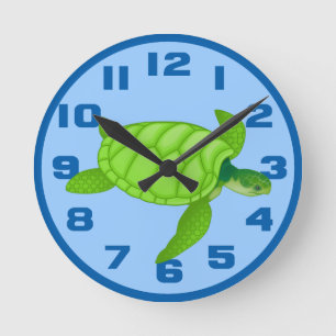 Reloj Redondo Mediano Tortuga marina
