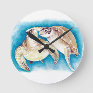 Reloj Redondo Mediano Tortugas marinas