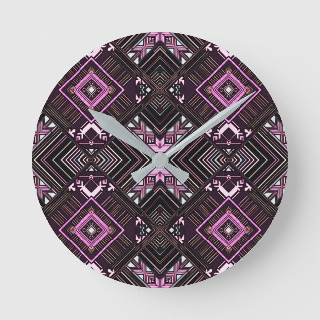 Reloj Redondo Mediano Tote de la Tierra Mandala (Anverso)