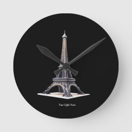 Reloj Redondo Mediano Tour Eiffel Paris France