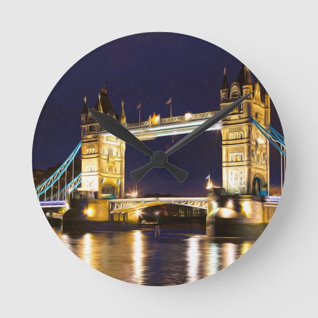 Reloj Redondo Mediano Tower Bridge London (Anverso)