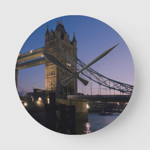 Reloj Redondo Mediano Tower Bridge London England Water Night