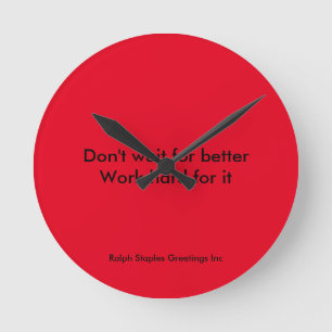 Reloj Redondo Mediano Trabajar duro