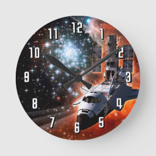 Reloj Redondo Mediano Trabajo artístico del telescopio Hubble del transb