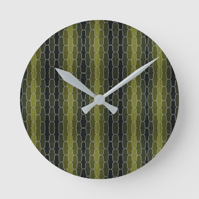 Reloj Redondo Mediano Trabajos de Scrollwork de Estilos Clásicos (Anverso)