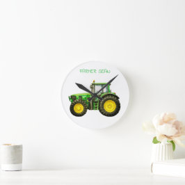 Reloj Redondo Mediano Tractor John Deere