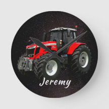 Tractor rojo moderno 