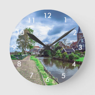 Reloj Redondo Mediano Traditional fishing village Marken, Netherlands