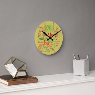 Reloj Redondo Mediano Traducción de la palabra Estilo Vintage Feliz Navi