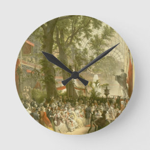 Reloj Redondo Mediano Transept del palacio cristalino, 1851 (coloreado
