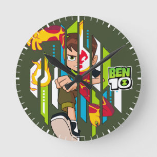 Reloj Redondo Mediano Transformación del ADN de Ben 10 Heatblast