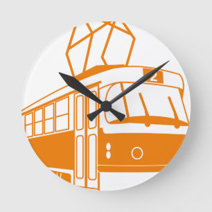 Reloj Redondo Mediano Transporte de tranvía eléctrico