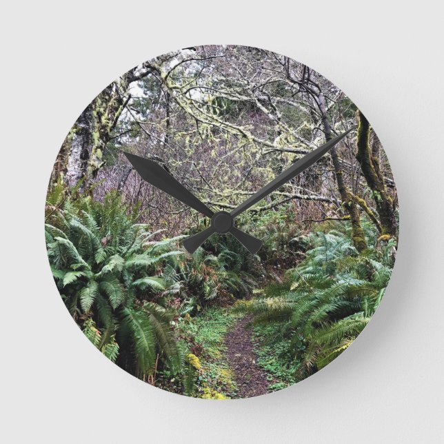 Reloj Redondo Mediano Trayecto de buceo de bosques costeros, decepción d (Anverso)