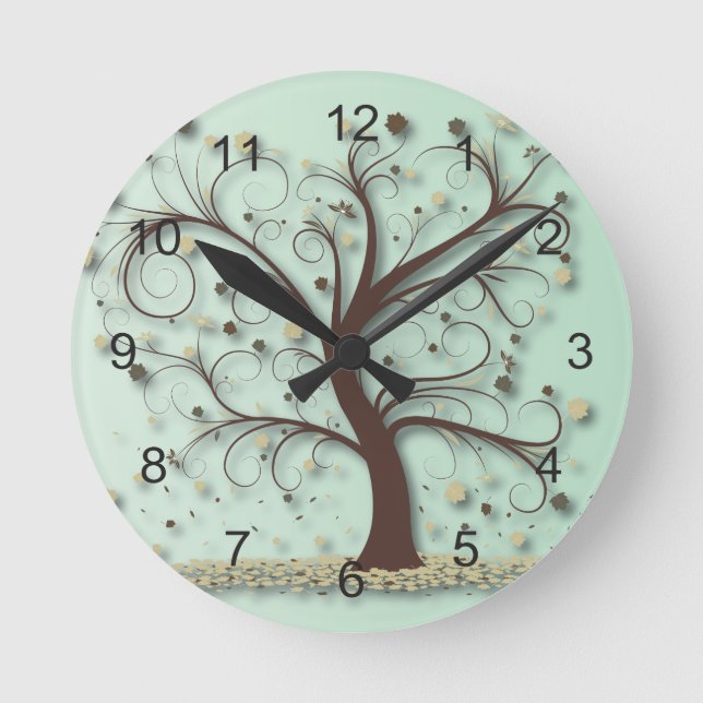 Reloj Redondo Mediano Tree with Swirling Branches (Anverso)