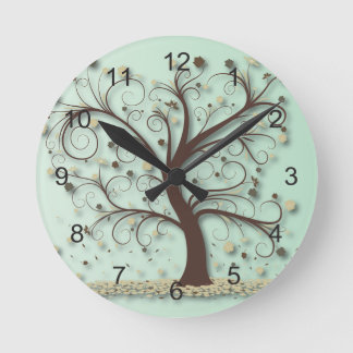 Reloj Redondo Mediano Tree with Swirling Branches