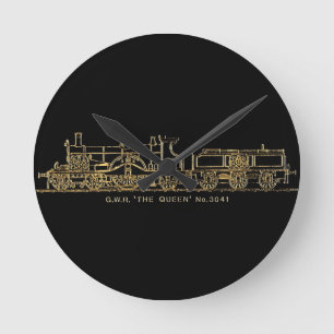 Reloj Redondo Mediano Tren británico del vapor de GWR, "la reina", 3041