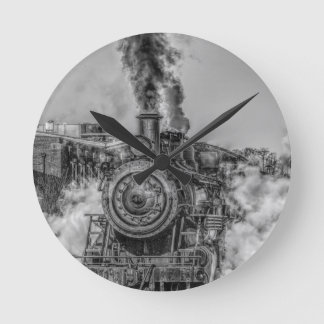 Reloj Redondo Mediano Tren de vapor