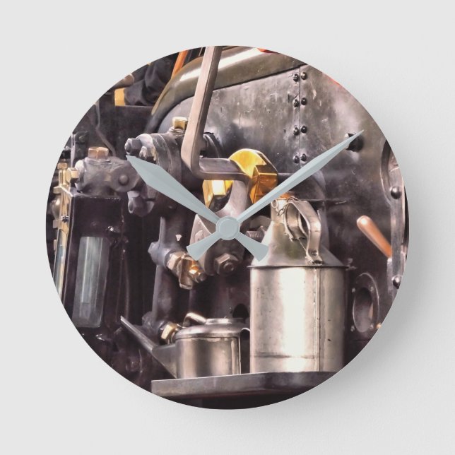 RELOJ REDONDO MEDIANO TRENES DE VAPOR (Anverso)