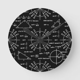 Reloj Redondo Mediano Triangulos y triángulos