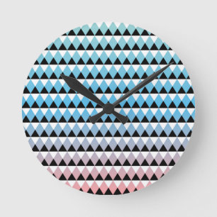 Reloj Redondo Mediano Tribal Aztec Ombre Pattern