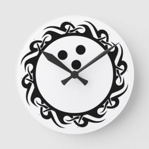 Reloj Redondo Mediano tribal BOWLING