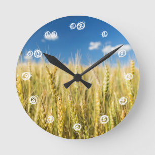 Reloj Redondo Mediano Trigo de Kansas