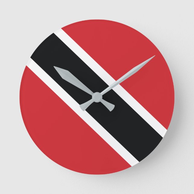 Reloj Redondo Mediano Trinidad and Tobago National Flag Clock (Anverso)