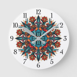 Reloj Redondo Mediano Trippy hippie psicodélico groovy mandala
