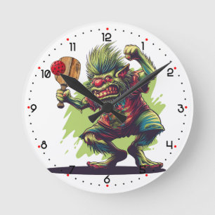Reloj Redondo Mediano Troll en la Cocina Pickleball 