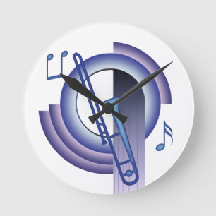 Reloj Redondo Mediano Trombón Deco2