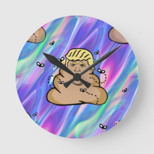 Reloj Redondo Mediano trompa de volcado de holograma