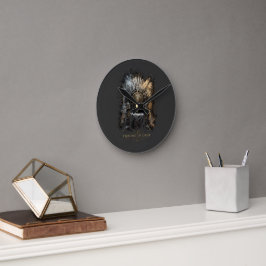 Reloj Redondo Mediano Trono de Polvo Fantasía Oscura
