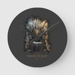 Reloj Redondo Mediano Trono de Polvo Fantasía Oscura