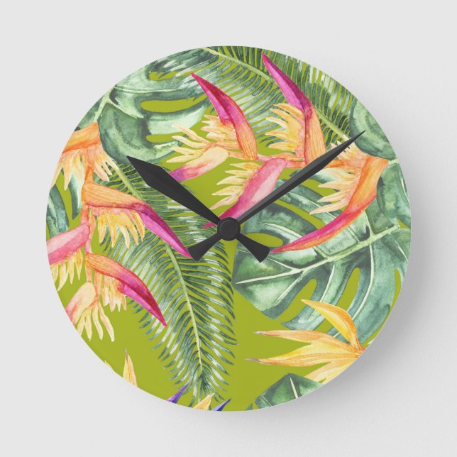 Reloj Redondo Mediano Tropical (Anverso)