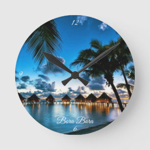 Reloj Redondo Mediano Tropical Bora Bora