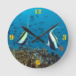 Reloj Redondo Mediano Tropical Fish Wall Clock