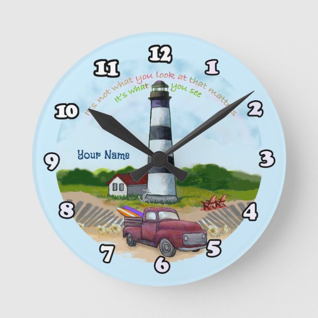 Reloj Redondo Mediano Truck Choice  Lighthouse clock (Anverso)