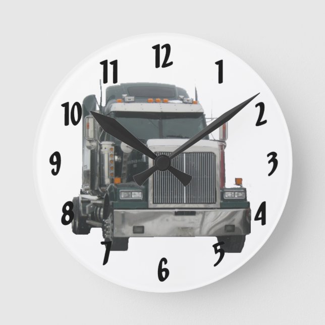 Reloj Redondo Mediano Truck Tractor Wall Clock (Anverso)